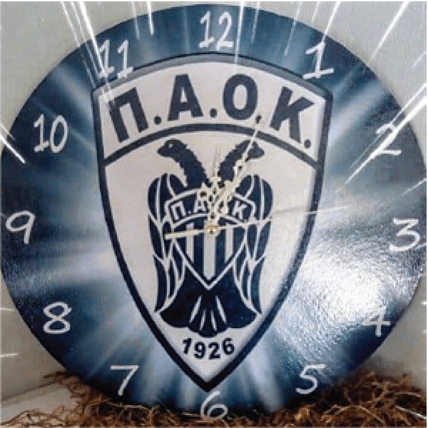 Ξύλινο Ρολόι Τοίχου Με Ομάδες