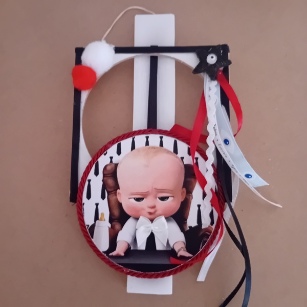 Αρωματική Λαμπάδα με ξύλινη κρεμαστή κατασκευή