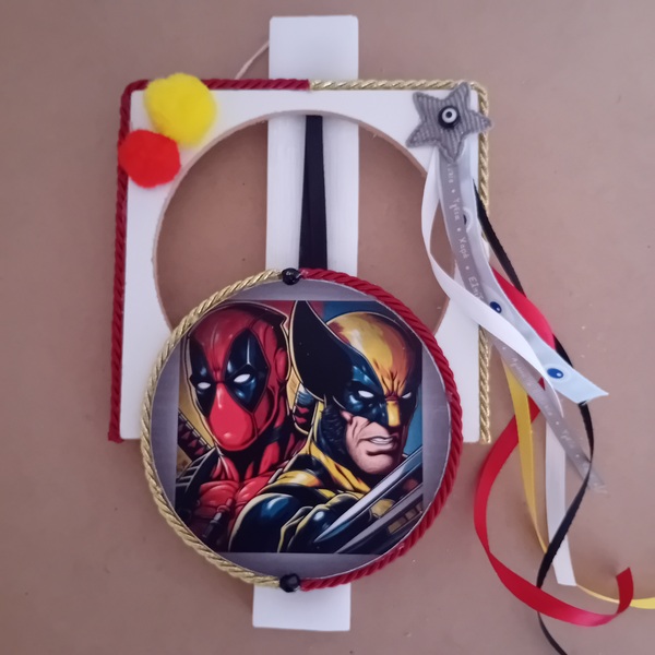 Αρωματική Λαμπάδα με ξύλινη κρεμαστή κατασκευή