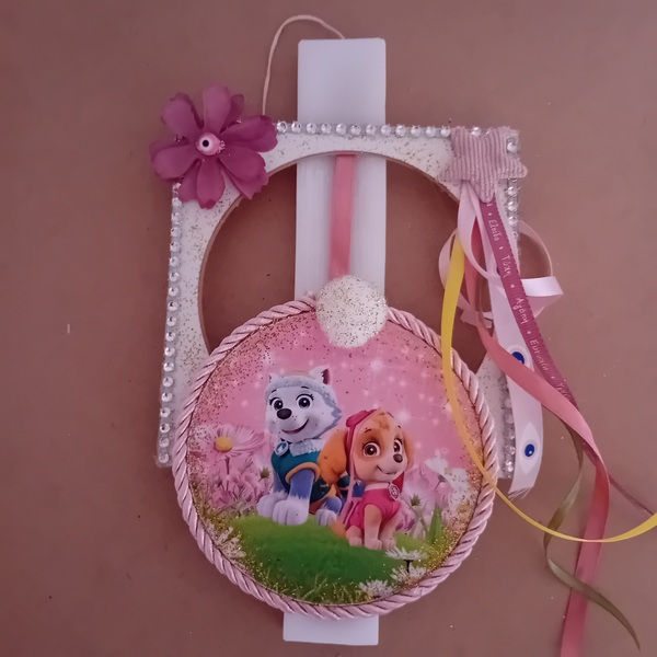 Αρωματική Λαμπάδα με ξύλινη κρεμαστή κατασκευή