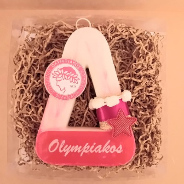 Αρωματική Χειροποίητη Λαμπάδα Μονόγραμμα με ομάδες