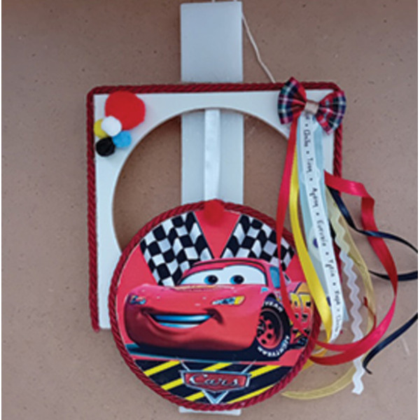 Αρωματική Λαμπάδα με ξύλινη κρεμαστή κατασκευή