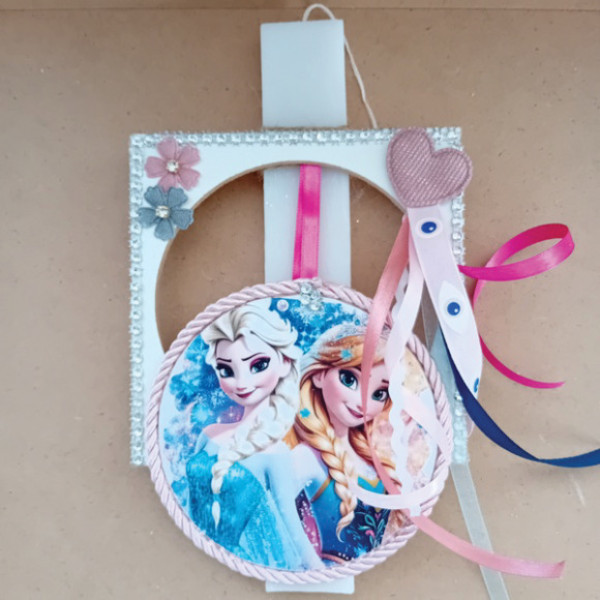 Αρωματική Λαμπάδα με ξύλινη κρεμαστή κατασκευή