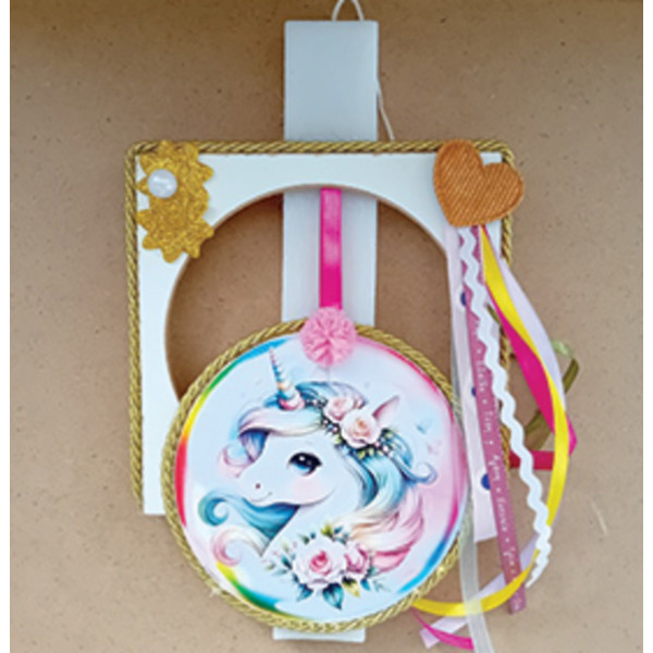 Αρωματική Λαμπάδα με ξύλινη κρεμαστή κατασκευή