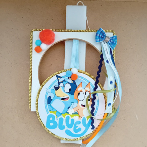 Αρωματική Λαμπάδα με ξύλινη κρεμαστή κατασκευή