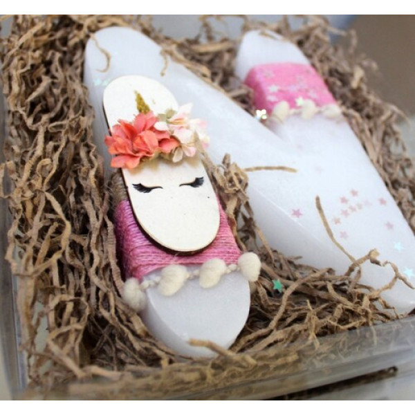 Αρωματική Χειροποίητη Λαμπάδα Μονόγραμμα