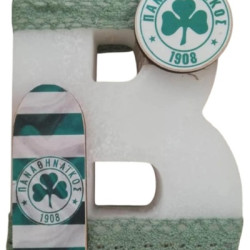 Αρωματική Χειροποίητη Λαμπάδα Μονόγραμμα με ομάδες