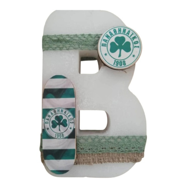 Αρωματική Χειροποίητη Λαμπάδα Μονόγραμμα με ομάδες