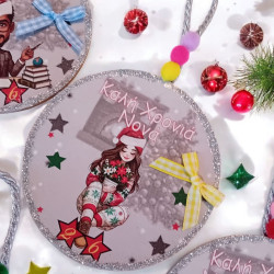 Ασπρόμαυρο Κρεμαστό γούρι 2026 προσωποποιημένο